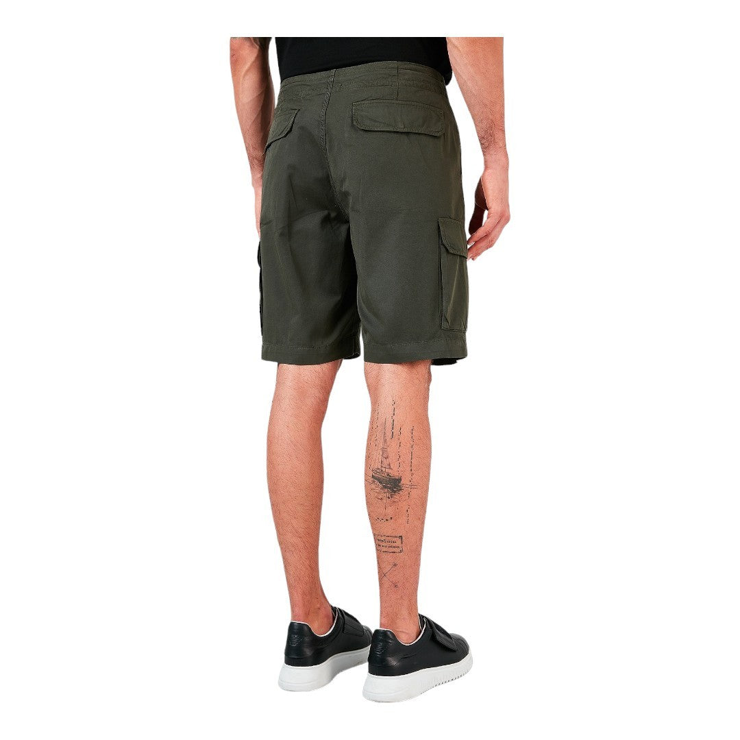 Emporio Armani Bermuda Cargo Cotone Verde Militare - 211835 1P471 00284