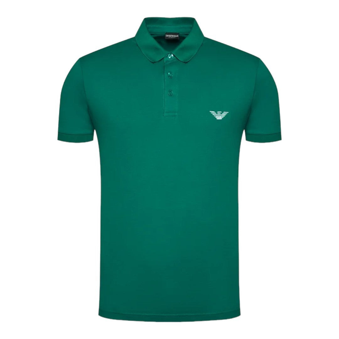 Emporio Armani Polo Uomo Beachwear Piquet Verde - 211804 2R461 01185