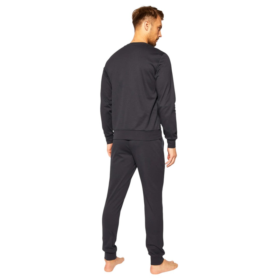 Emporio Armani Pigiama Uomo Caldo Cotone Piping Blu 111928 0A561 00135