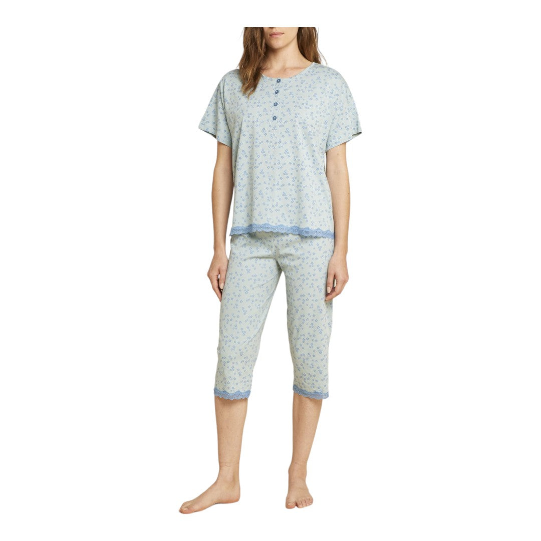 Noi Di Notte Pigiama Donna Plus Man.Corta Pant.Pescatore Cotone - FA008741PB401