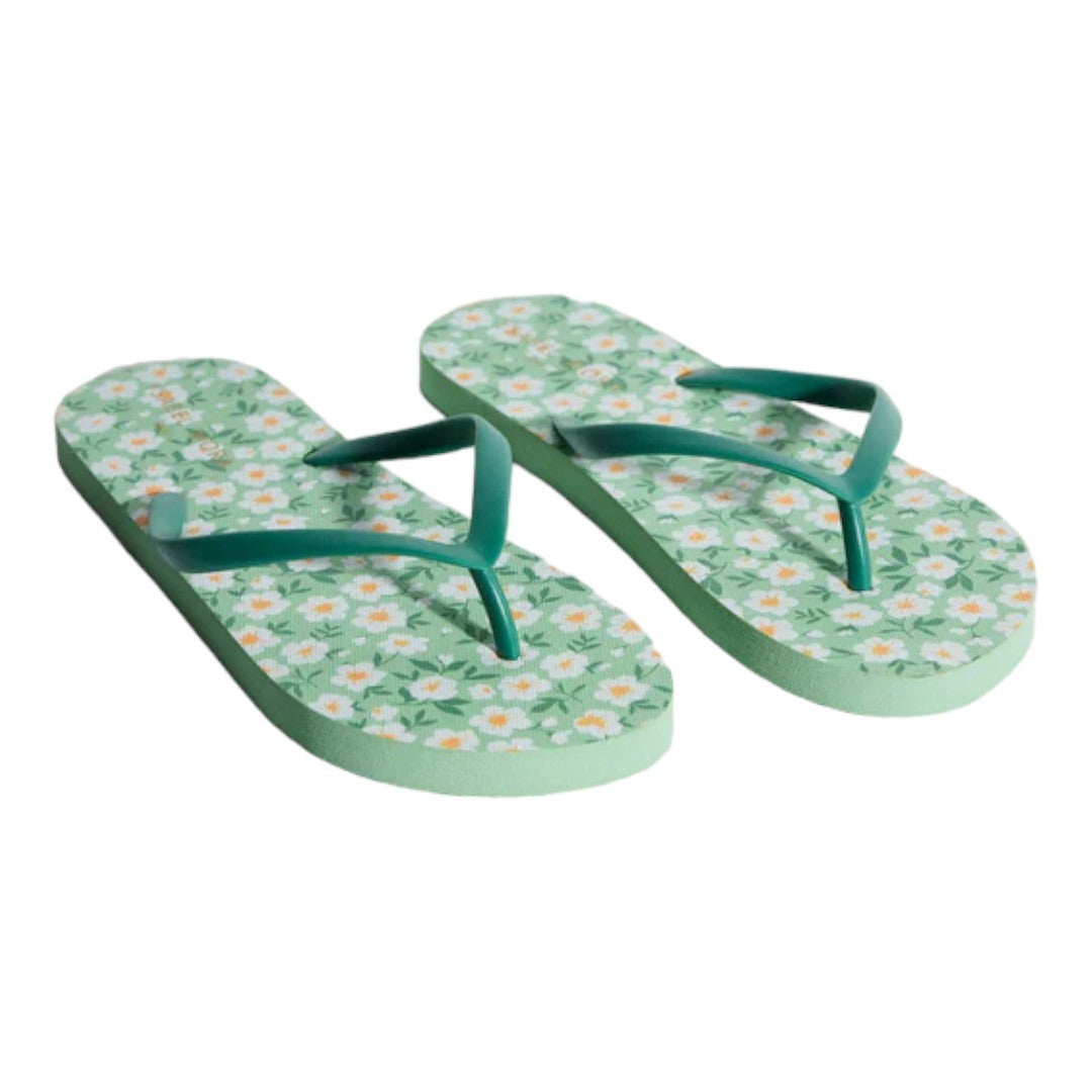 Ysabel Mora Flip Flops Donna - 86074 - EMERALD GREEN FLOWER