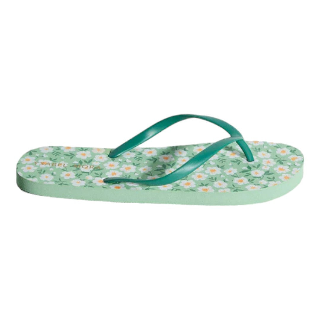 Ysabel Mora Flip Flops Donna - 86074 - EMERALD GREEN FLOWER