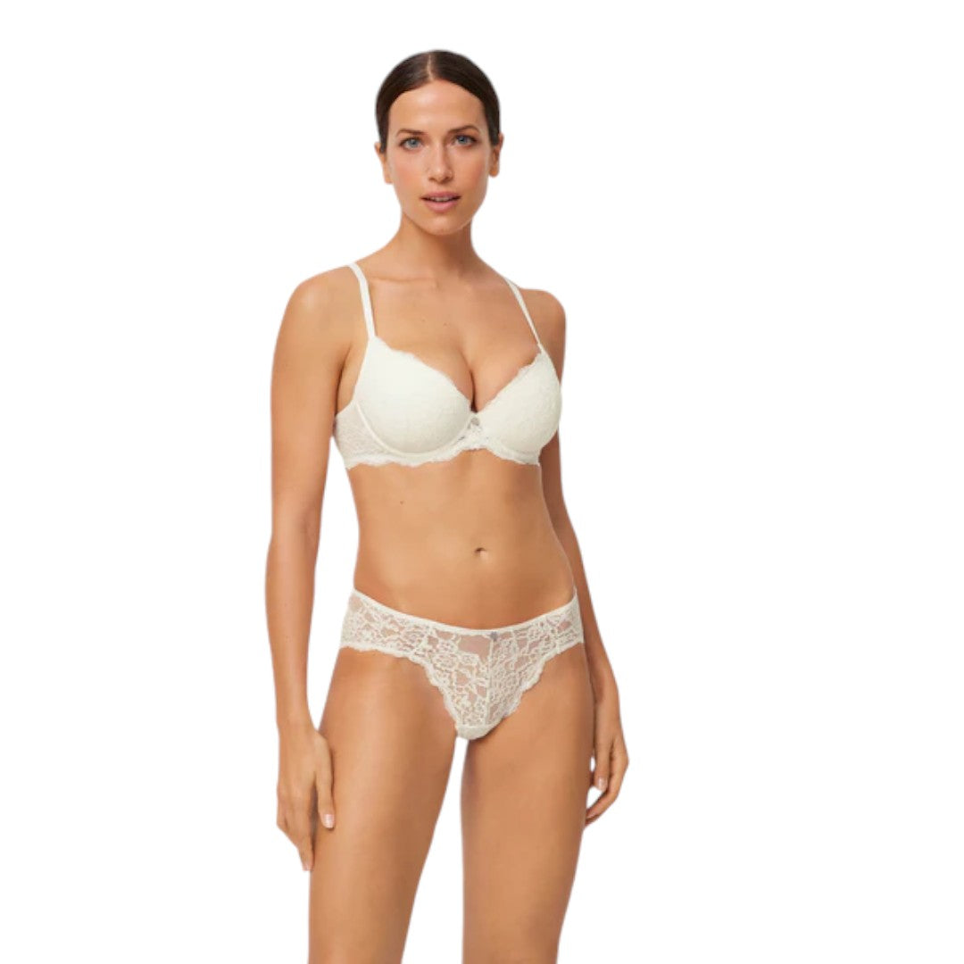 Ysabel Mora Slip Brasiliana Pizzo Cava-Avorio - 10139 - Avorio