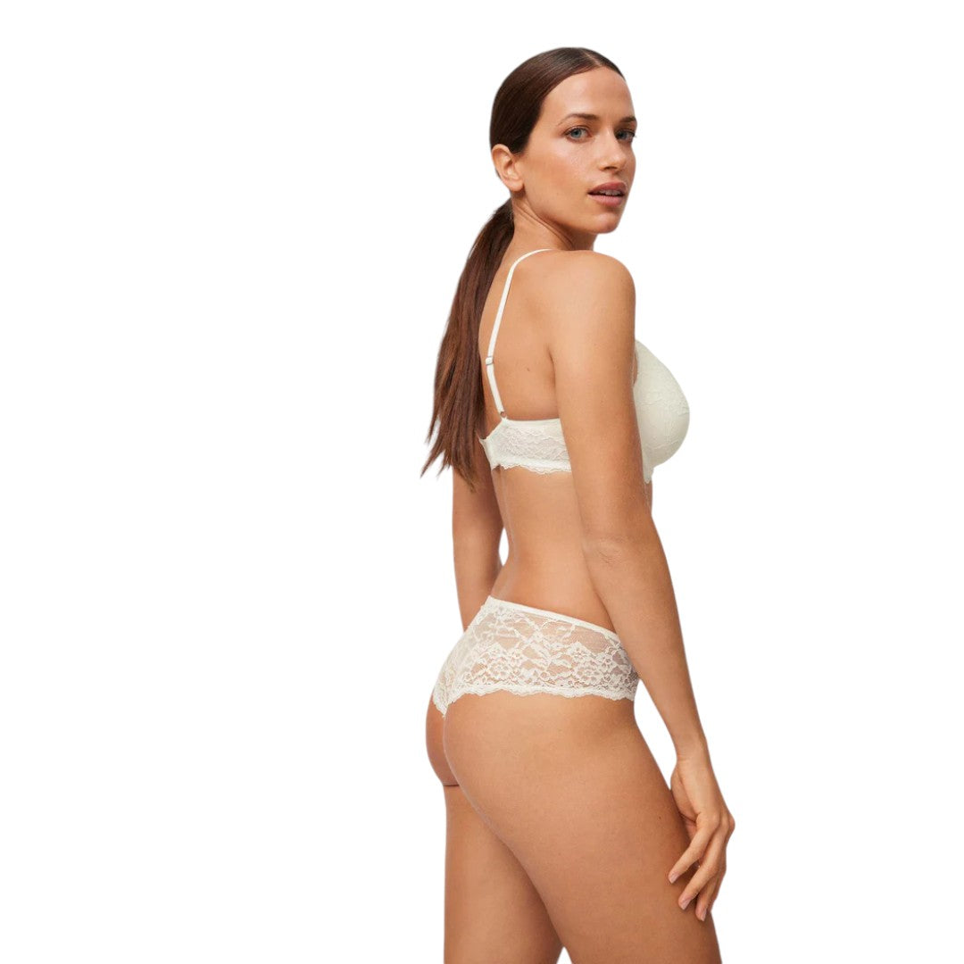 Ysabel Mora Slip Brasiliana Pizzo Cava-Avorio - 10139 - Avorio