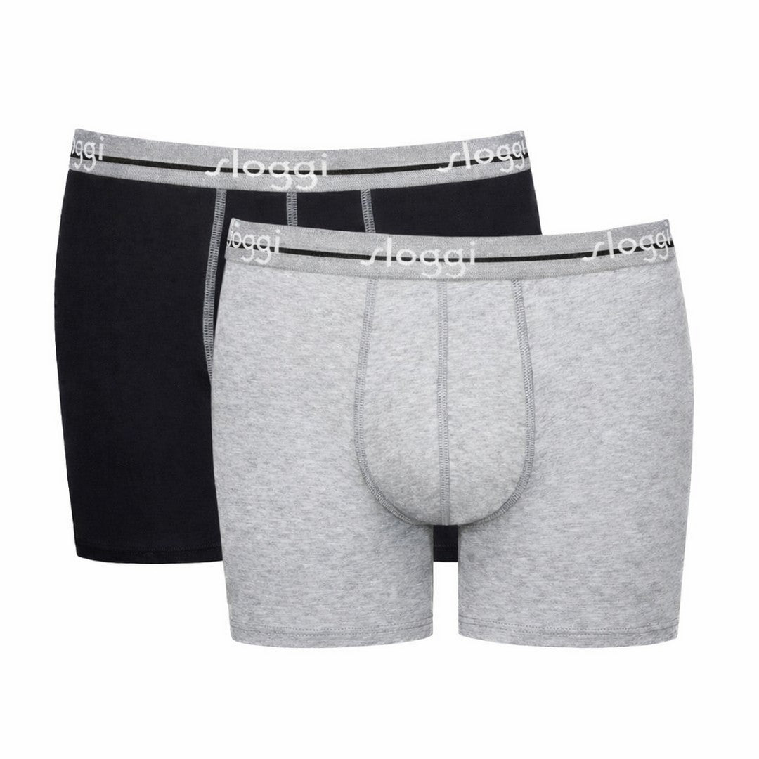 Sloggi 2pack Boxer  Lungo Uomo M013 -Grey Combination