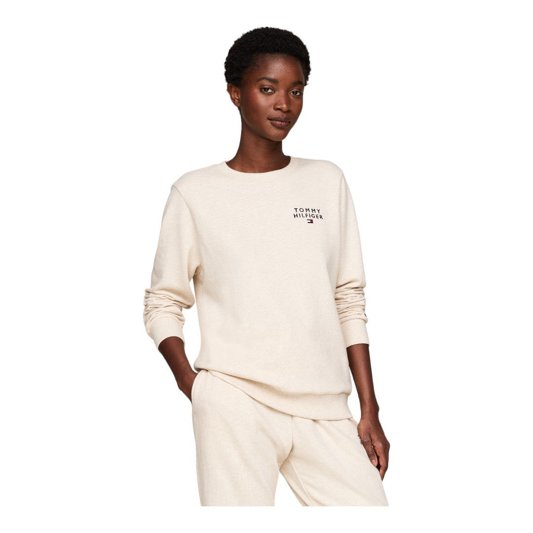 Crew Neck Felpa Bianca Tommy Jeans Crew Neck Tommy Hilfiger Felpa