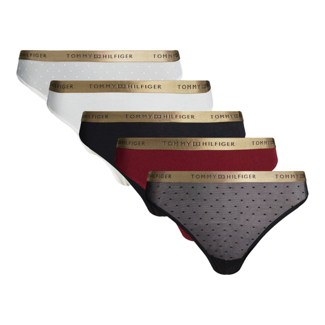 Tommy Hilfiger 5 PACK Slip Donna THONG GIFTING - UW0UW05535-0SB