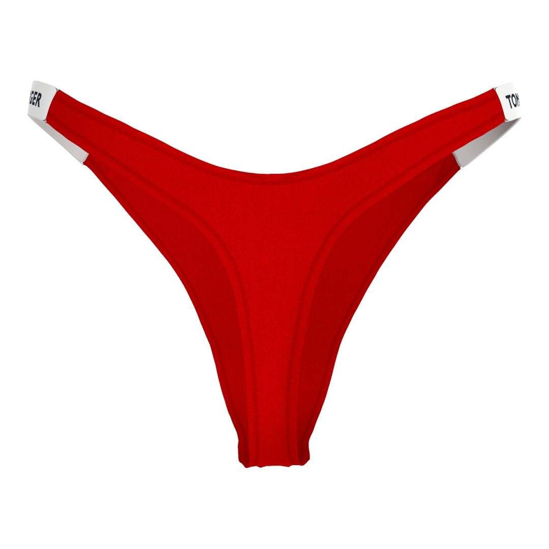 Tommy Hilfiger Slip Donna HIGH LEG THONG Red - UW0UW05615XLG_B