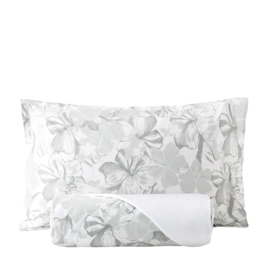 Reever Parure Copripiumino Bellrose in tessuto 100% ras Argento - LF06540101