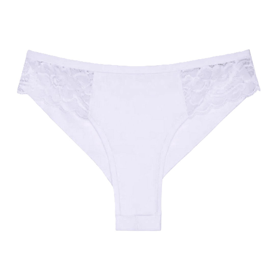 Jadea Brasiliana donna Vita alta cotone e pizzo Bianco