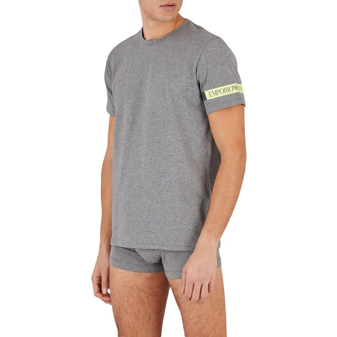 Emporio Armani Loungewear T-Shirt Grigio Melange Medio - 110853 4F517 14049