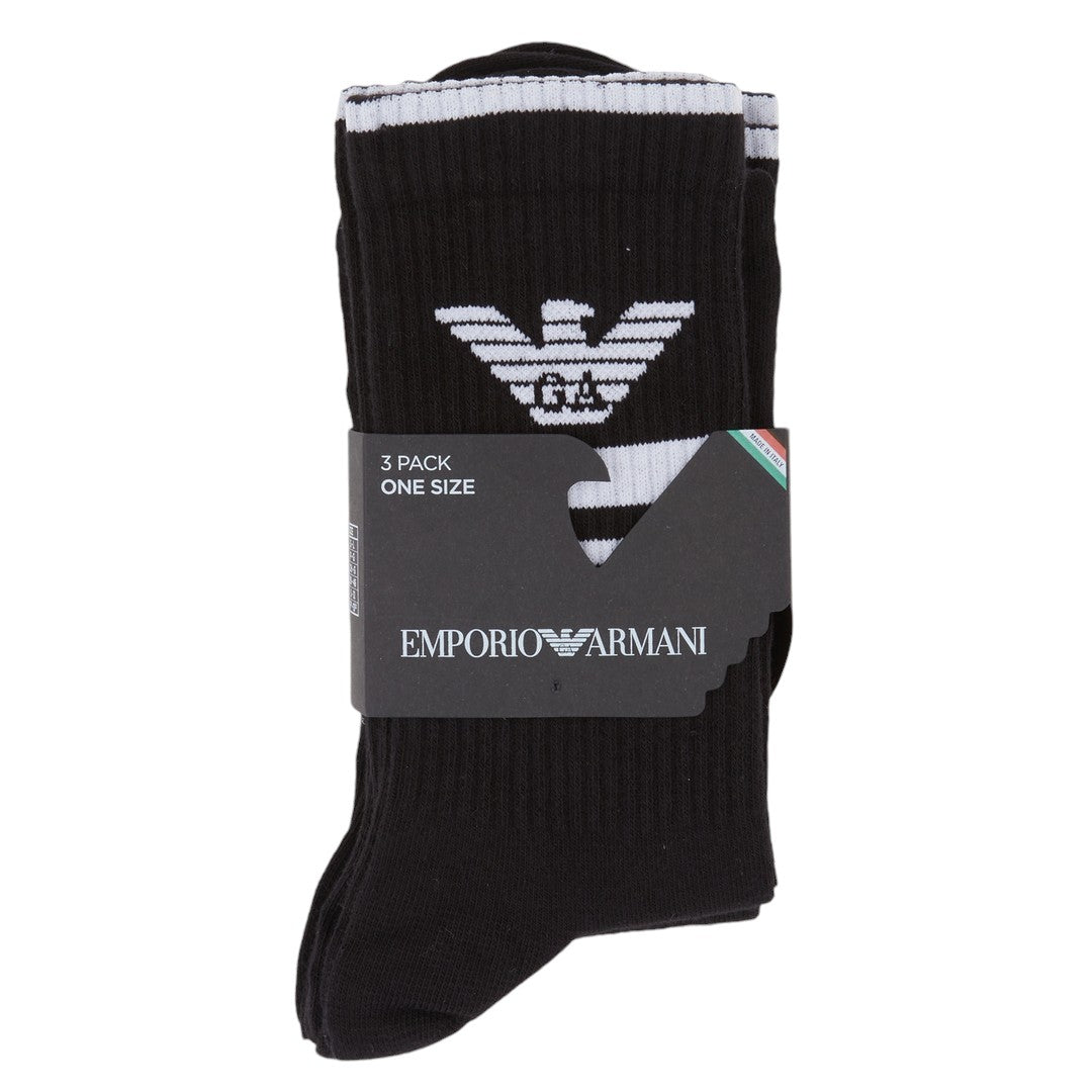 Emporio Armani Socks 3 pack Set Nero - 303133 4F301 00120