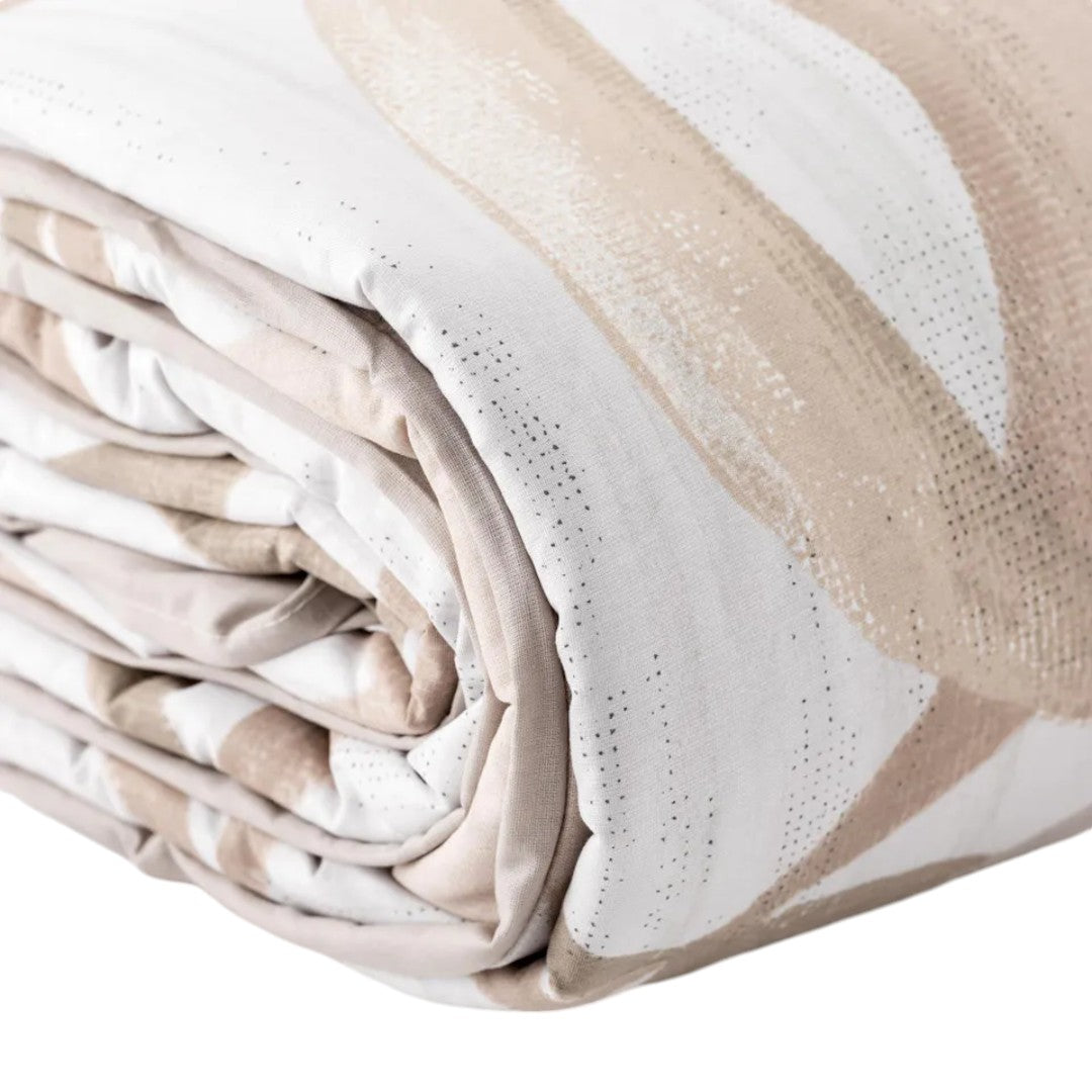 Riviera Copripiumino Robert Parure 2P Cotone Stampato Beige Sabbia - LF0709 0101