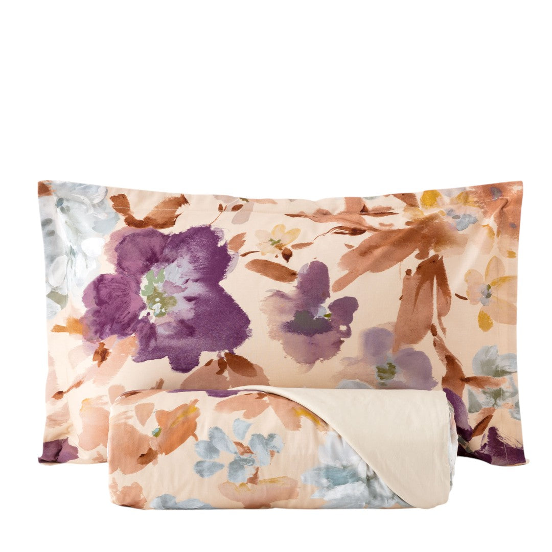 Lavinia Parure Copripiumino Percalle Stampa Digitale Beige - LF0712 0101