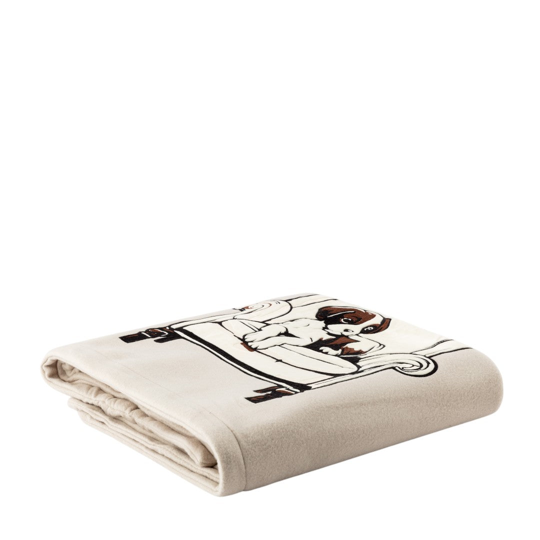 Riviera Doggy Plaid Ricamato Regina Jack Russel Tortora - DD0533 0302