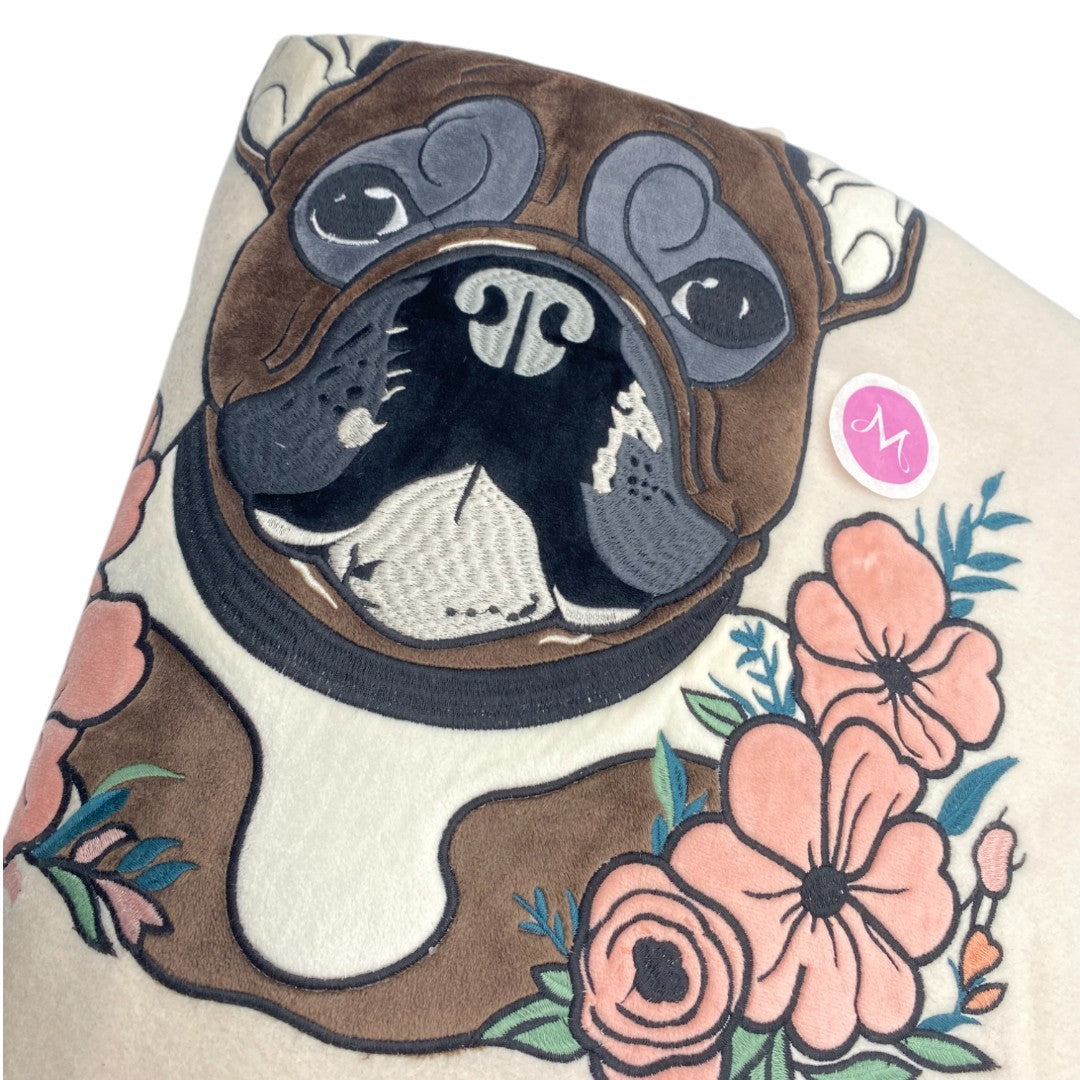 Riviera Doggy Plaid Ricamato Matilde Bulldog Avorio - DD0533 0503